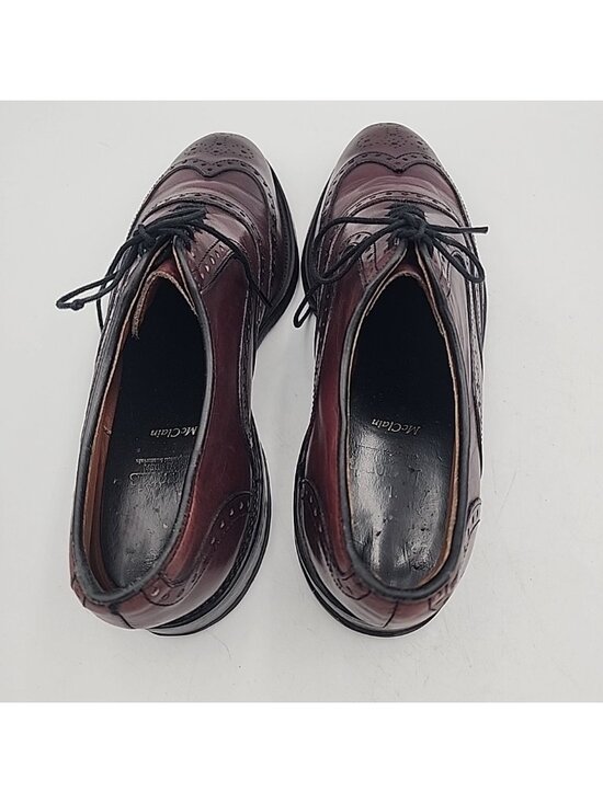 Allen Edmonds McAllister Shoes Men 7.5 D Oxblood Wingtip Oxford Dress USA Made